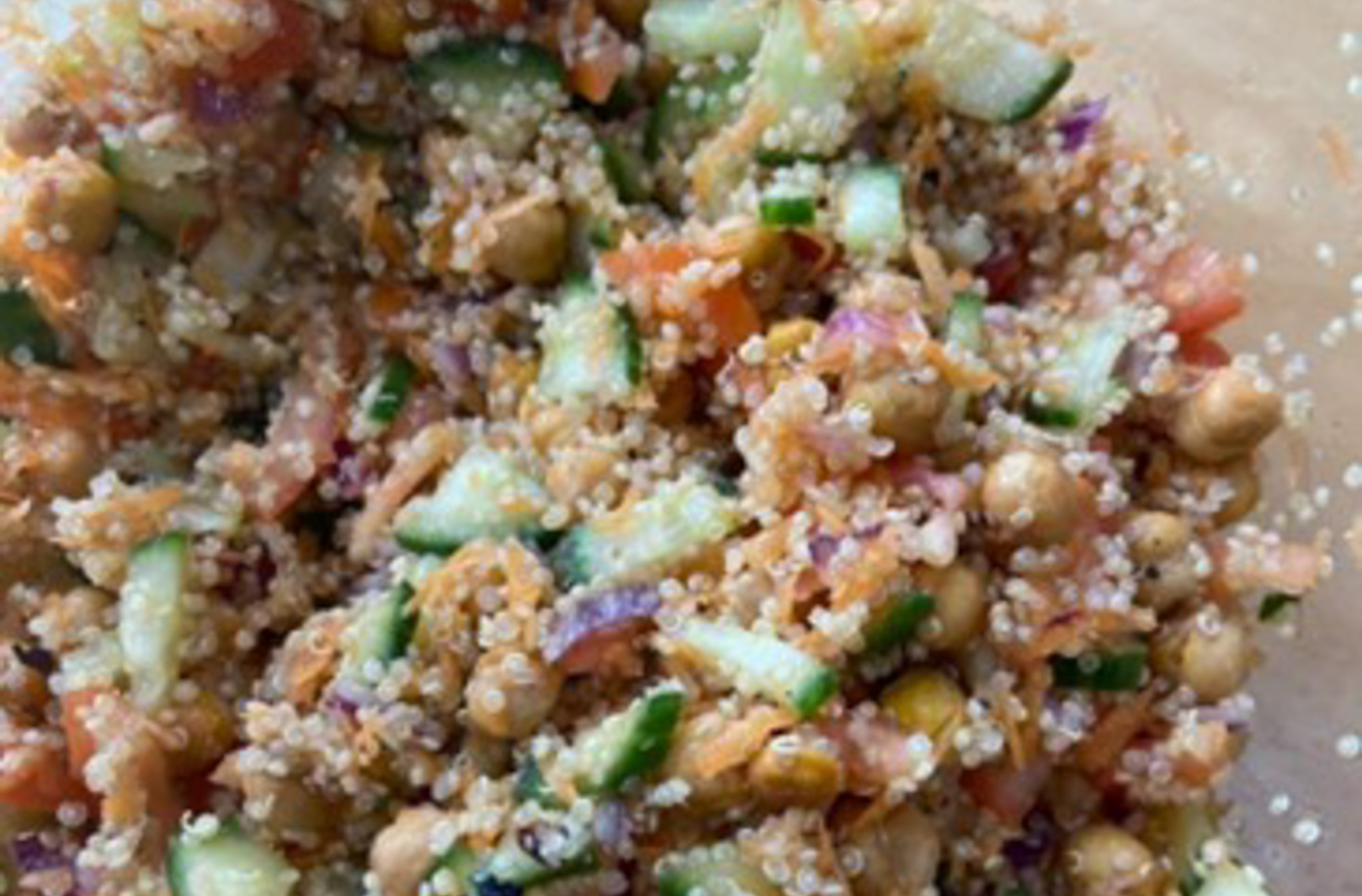 Roasted chickpea and quinoa salad