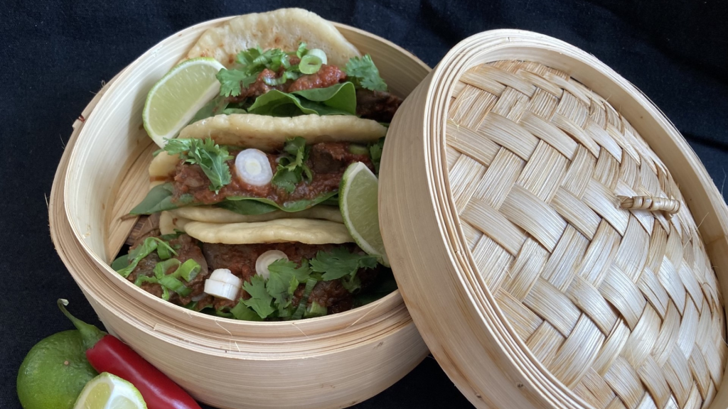 Spicy Chicken liver Bao Buns cropped