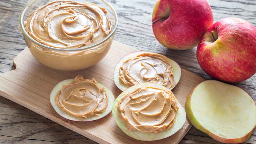 Apple and Peanut Butter Stacks